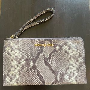 Michael Kors Snakeskin Wristlet